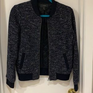 Jcrew Black Textured Bomber jacket